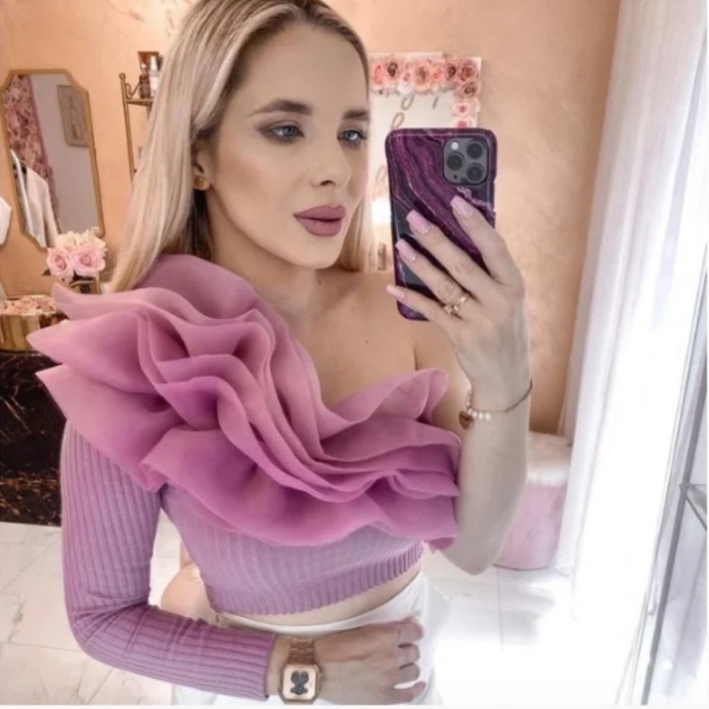 Zara bloggers fave asymmetrical organza top